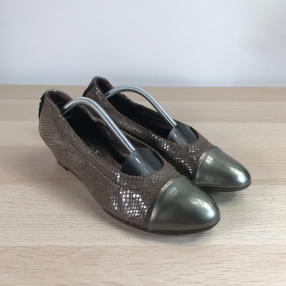 AGL  Cap Top Low Wedge Heel Ballet Women's 38